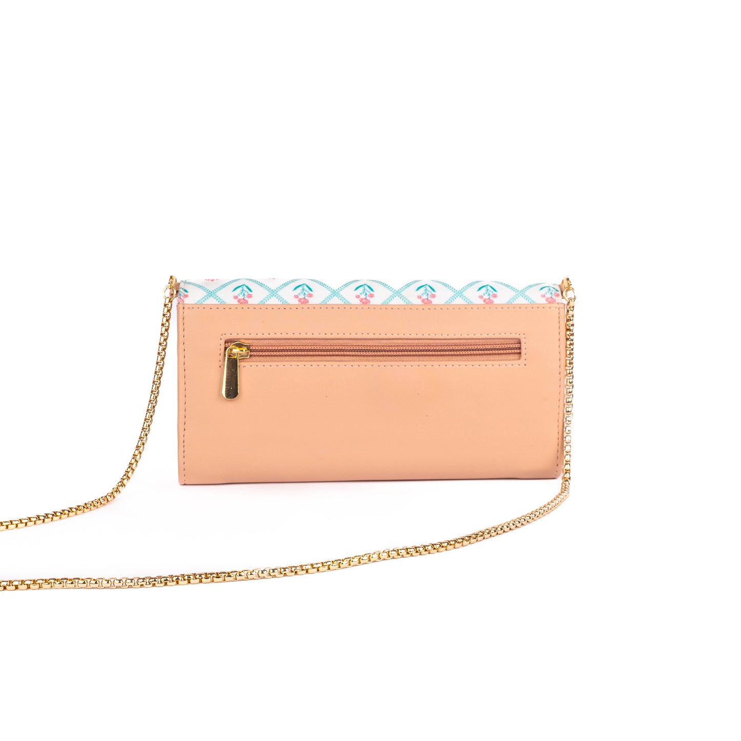 Coral Blossom Clutch Wallet cum Sling