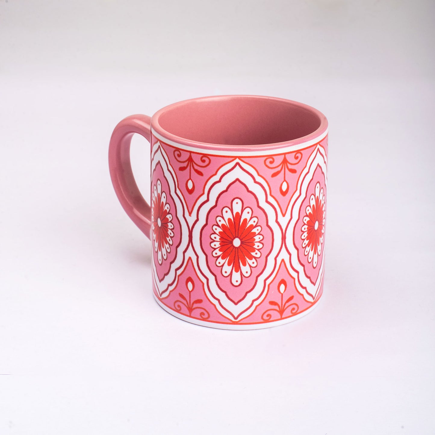 Pristine Pink Ceramic Tea cups - Set of 4