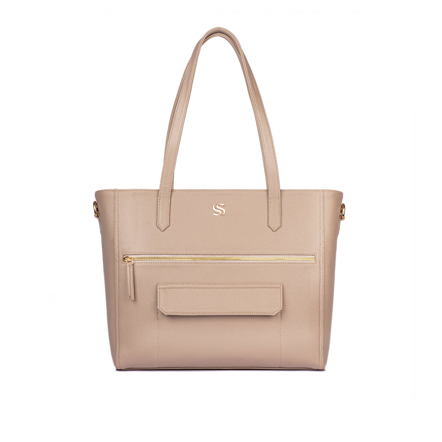 Almond Crème Aurea Tote bag for 16" laptop