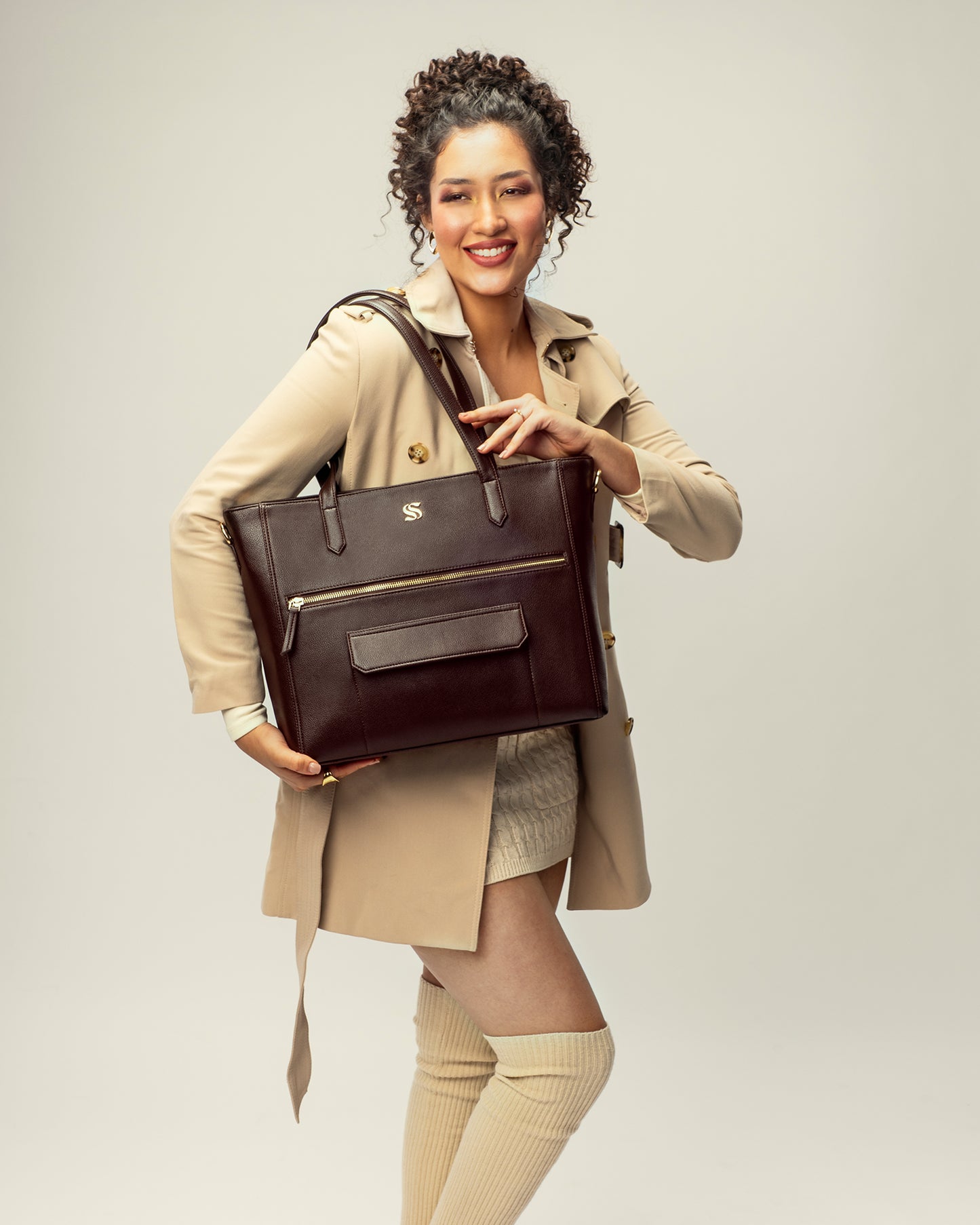 Mahogany Mystique Aurea Tote bag for 16" laptop