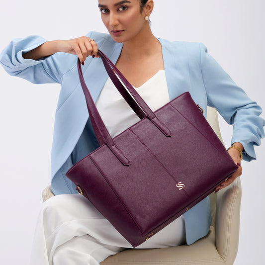 Burgundy Belle Verona Tote bag for 14" laptop