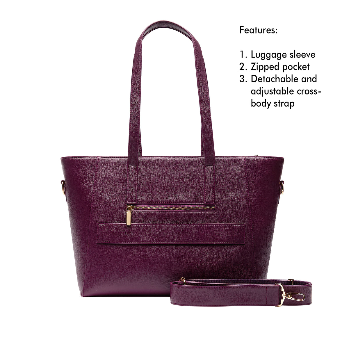 Burgundy Belle Verona Tote bag for 14" laptop