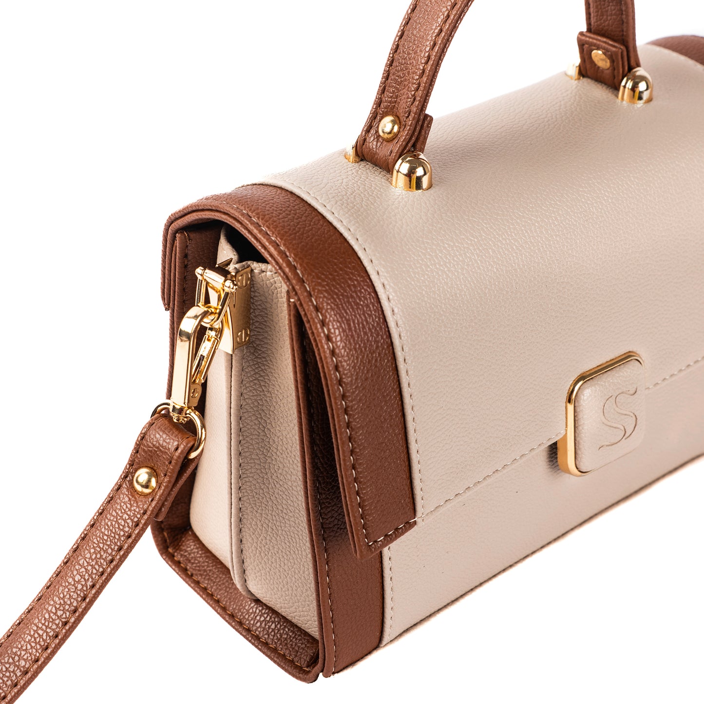 Walnut Crème Serena Handbag cum Sling bag