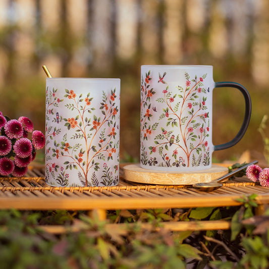 Forest of Greens Frosted mugs - Set of 2 and 4