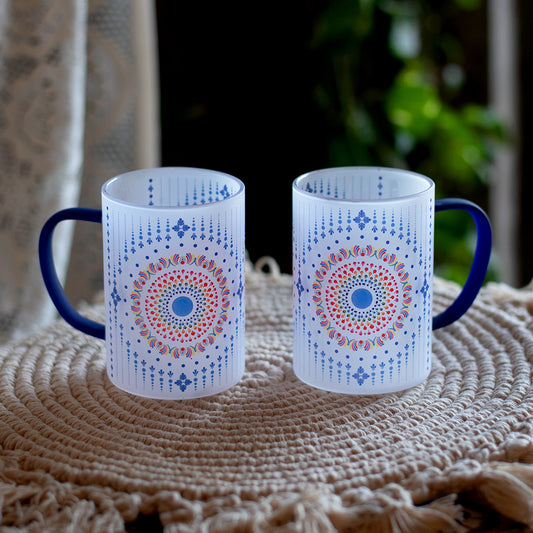 Mystical Mandala Frosted mugs - Set of 4