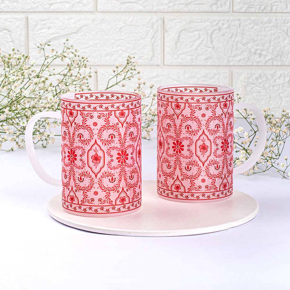 Scarlet Symphonies Frosted mugs - Set of 4
