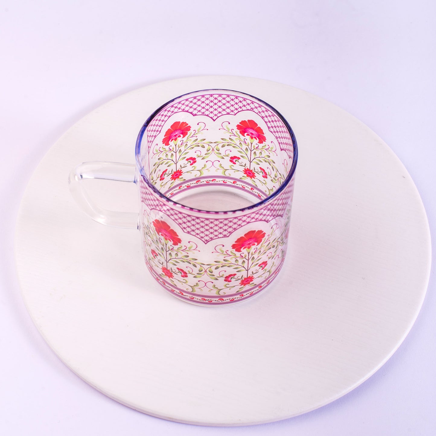 Floral Jali Print Tea cups - Set of 4 and 6