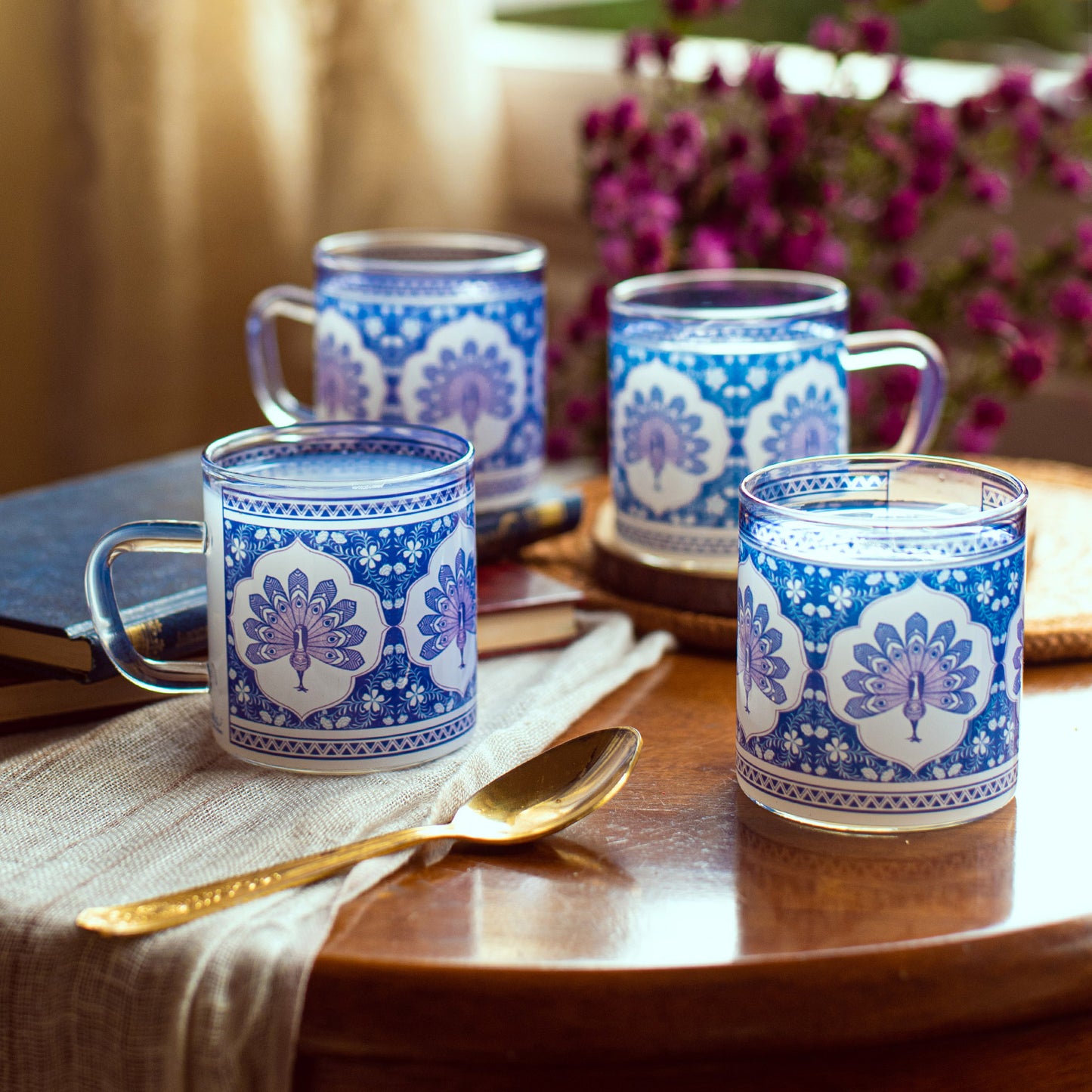 Precious Peacock Tea cups - Set of 4 and 6