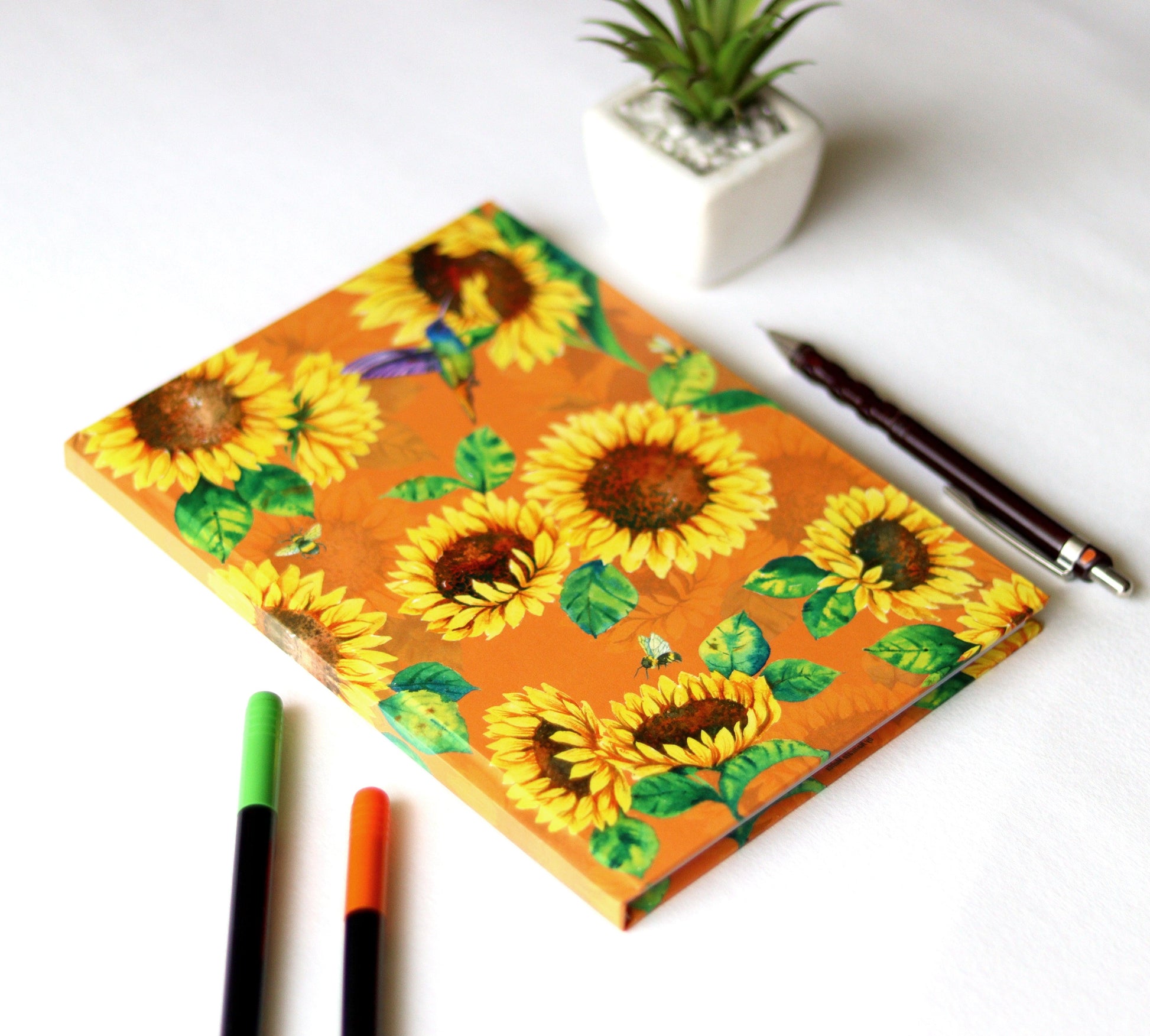 The Sunflower Field Diary - Orange - Strokes by Namrata Mehta