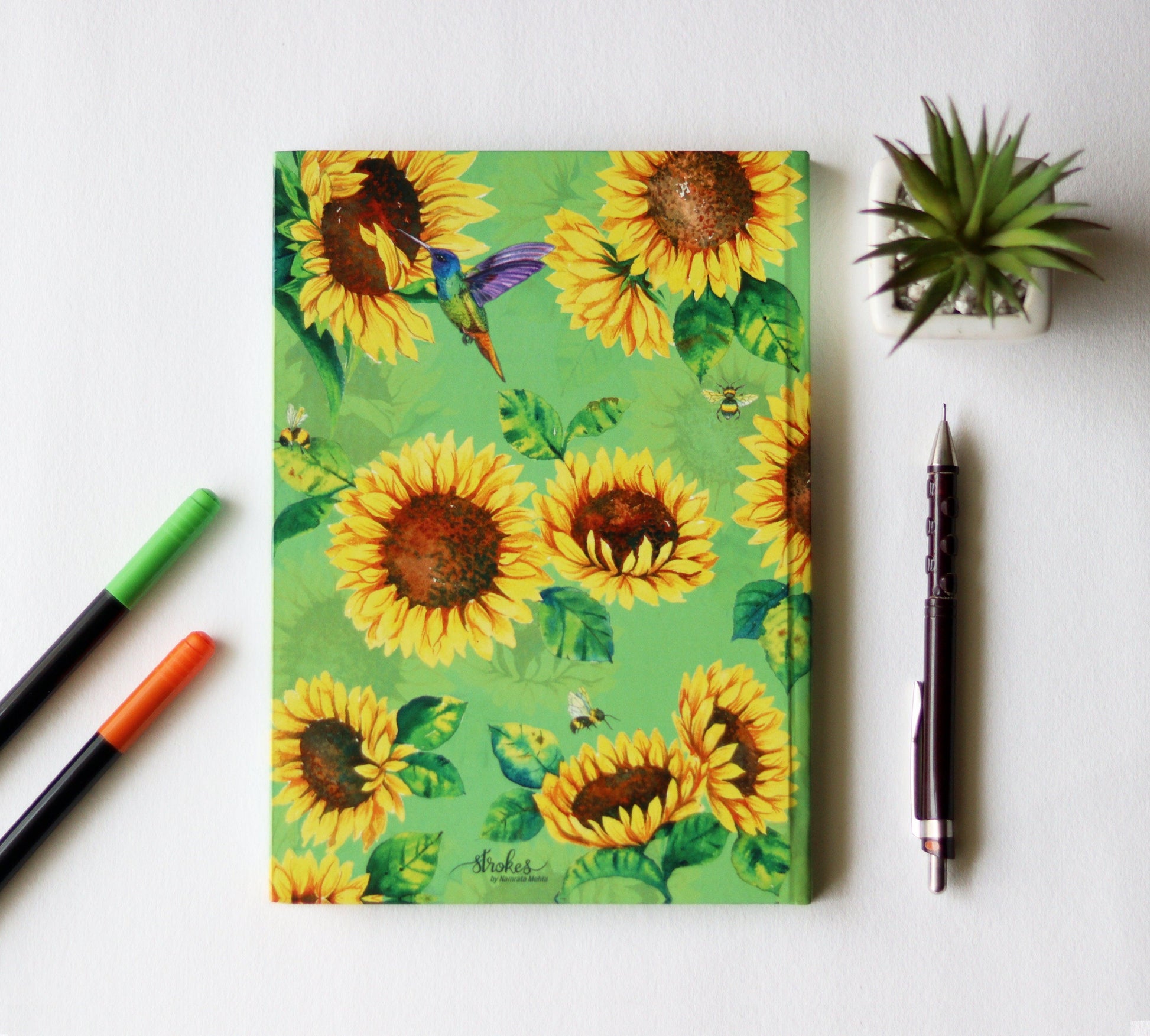 The Sunflower Field Diary - Green - Strokes by Namrata Mehta