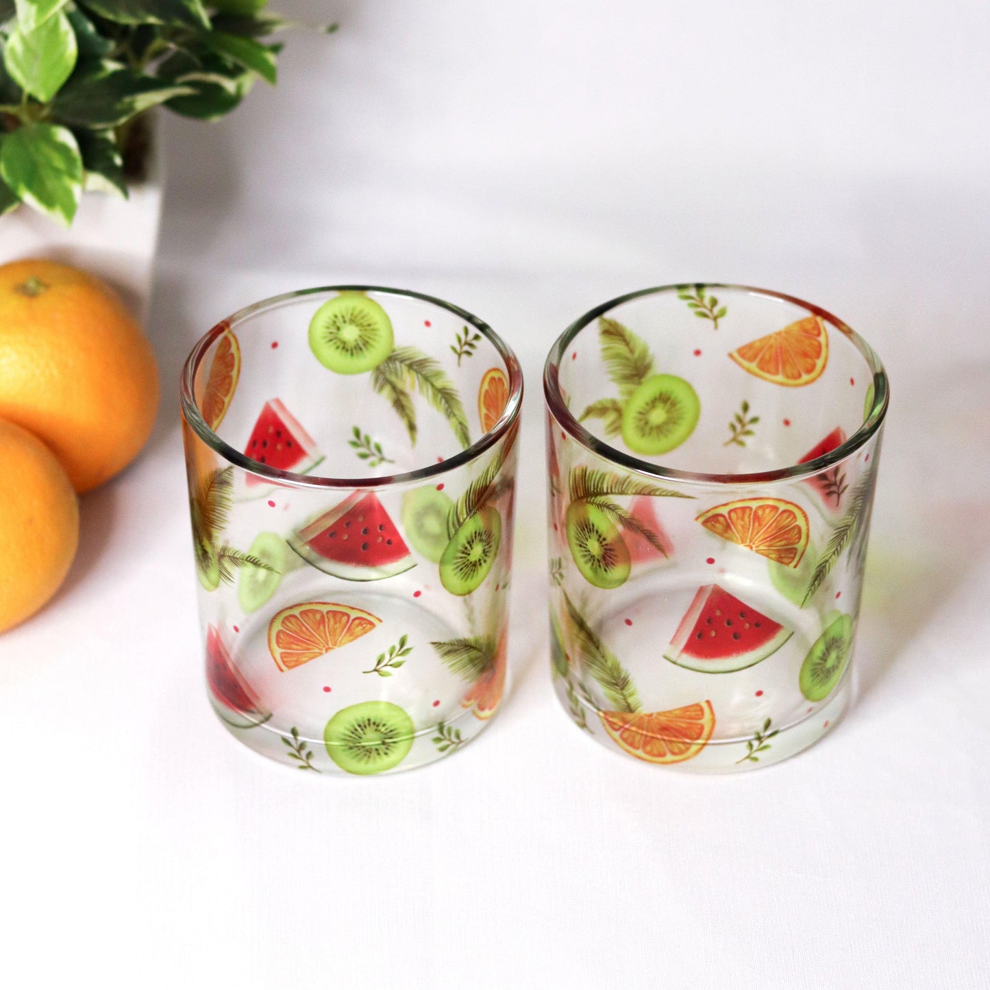 Fruit Fest Beverage Glasses (Set of 2 and 4) - Strokes by Namrata Mehta
