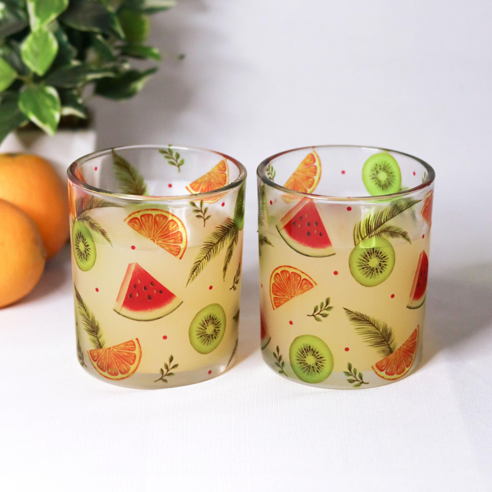 Fruit Fest Beverage Glasses (Set of 2 and 4) - Strokes by Namrata Mehta