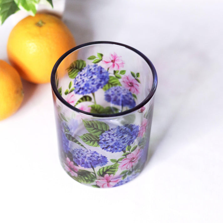 Hydrangea Beverage Glasses - Gift Set