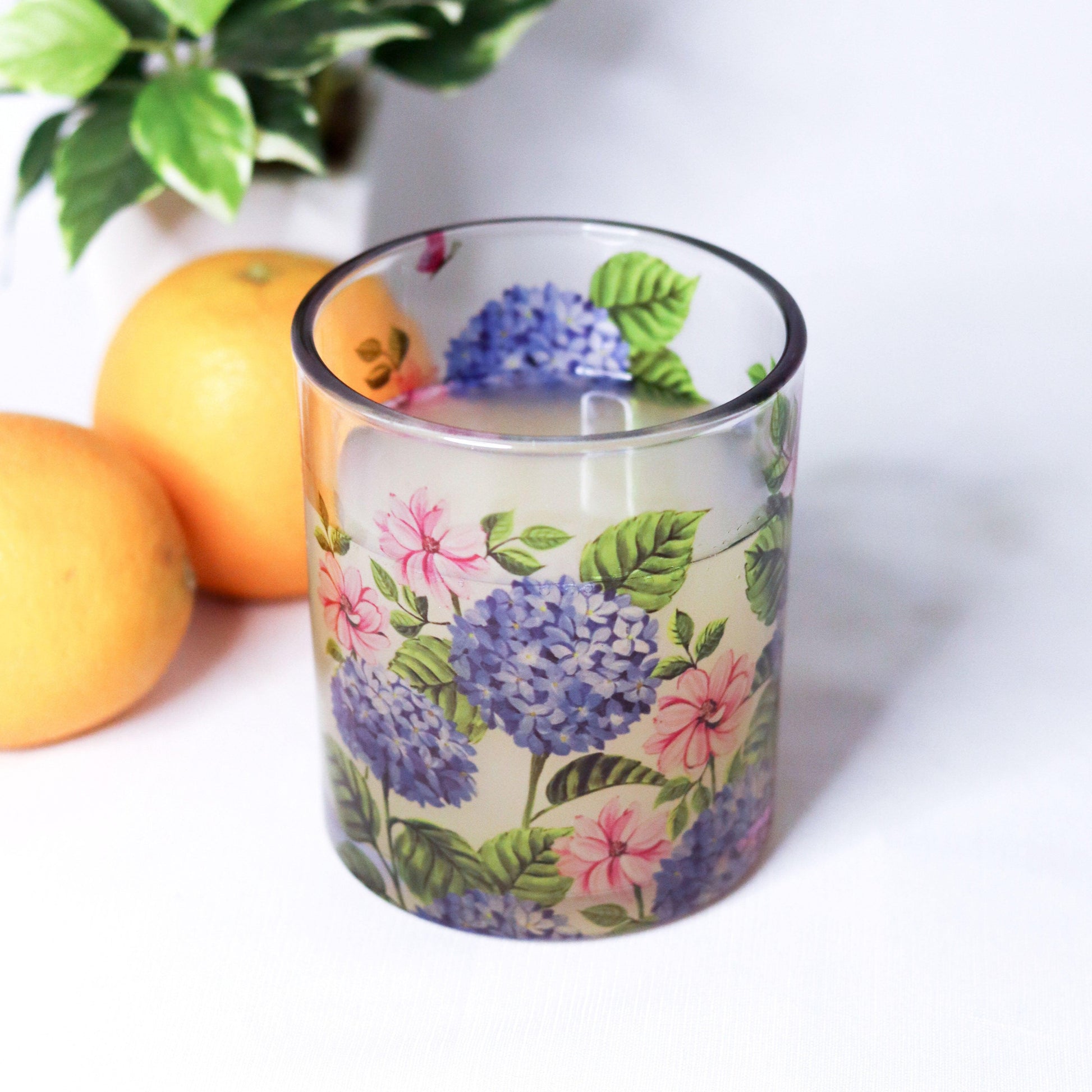 Hydrangea Beverage Glasses (Set of 2 and 4) - Strokes by Namrata Mehta