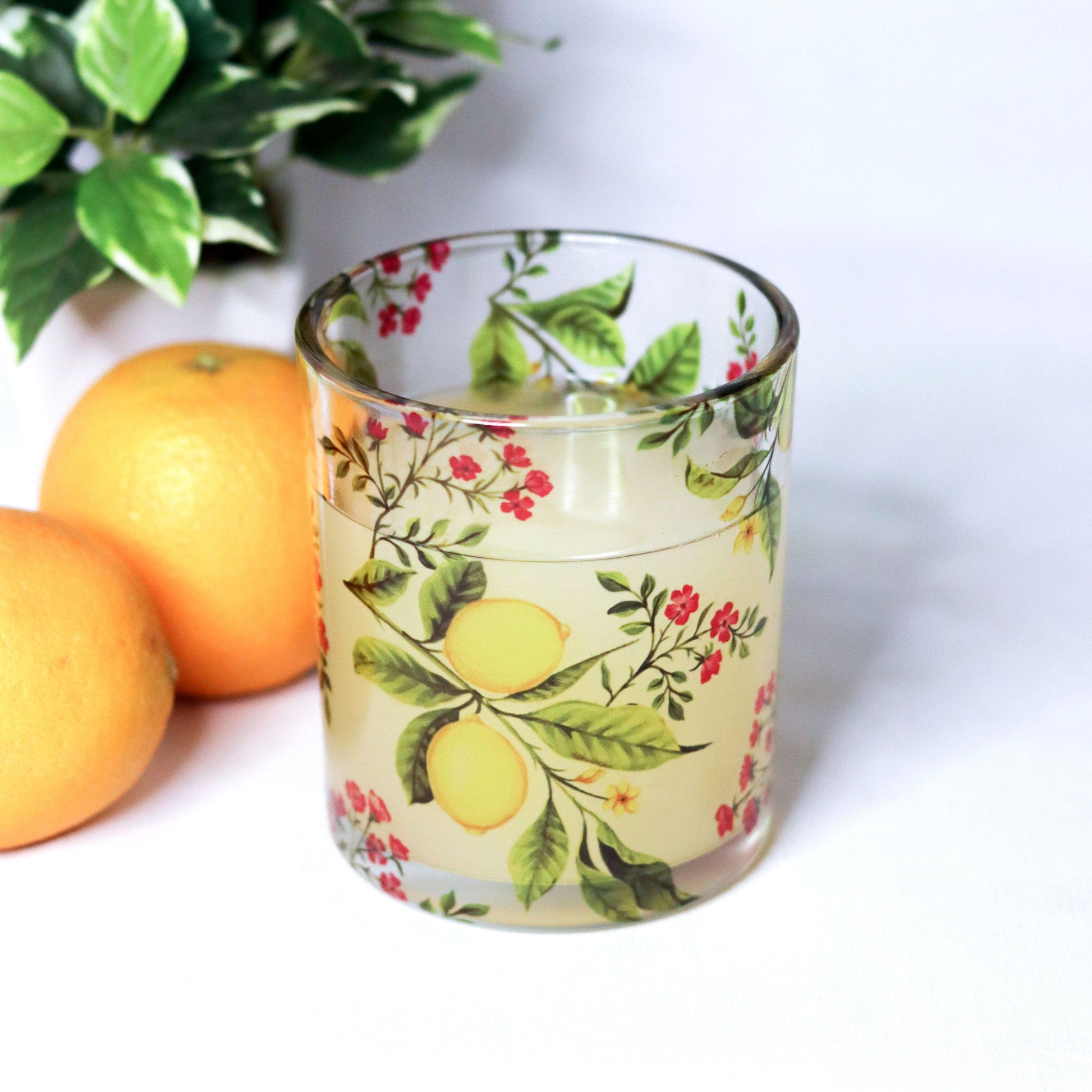 Zesty Lemon Beverage Glasses (Set of 2 and 4) - Strokes by Namrata Mehta