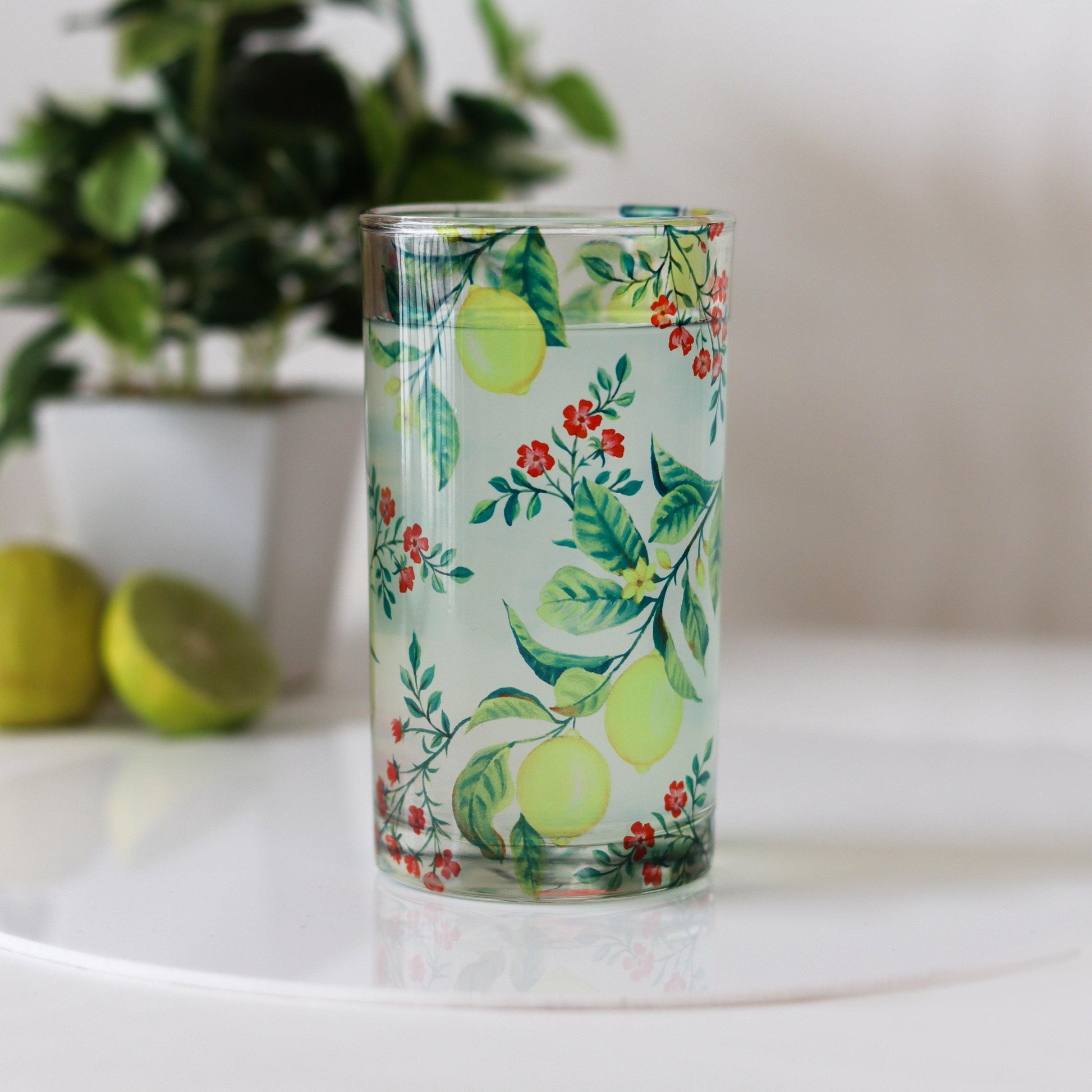 Zesty Lemon Tumblers (Set of 2 & 4) - Strokes by Namrata Mehta