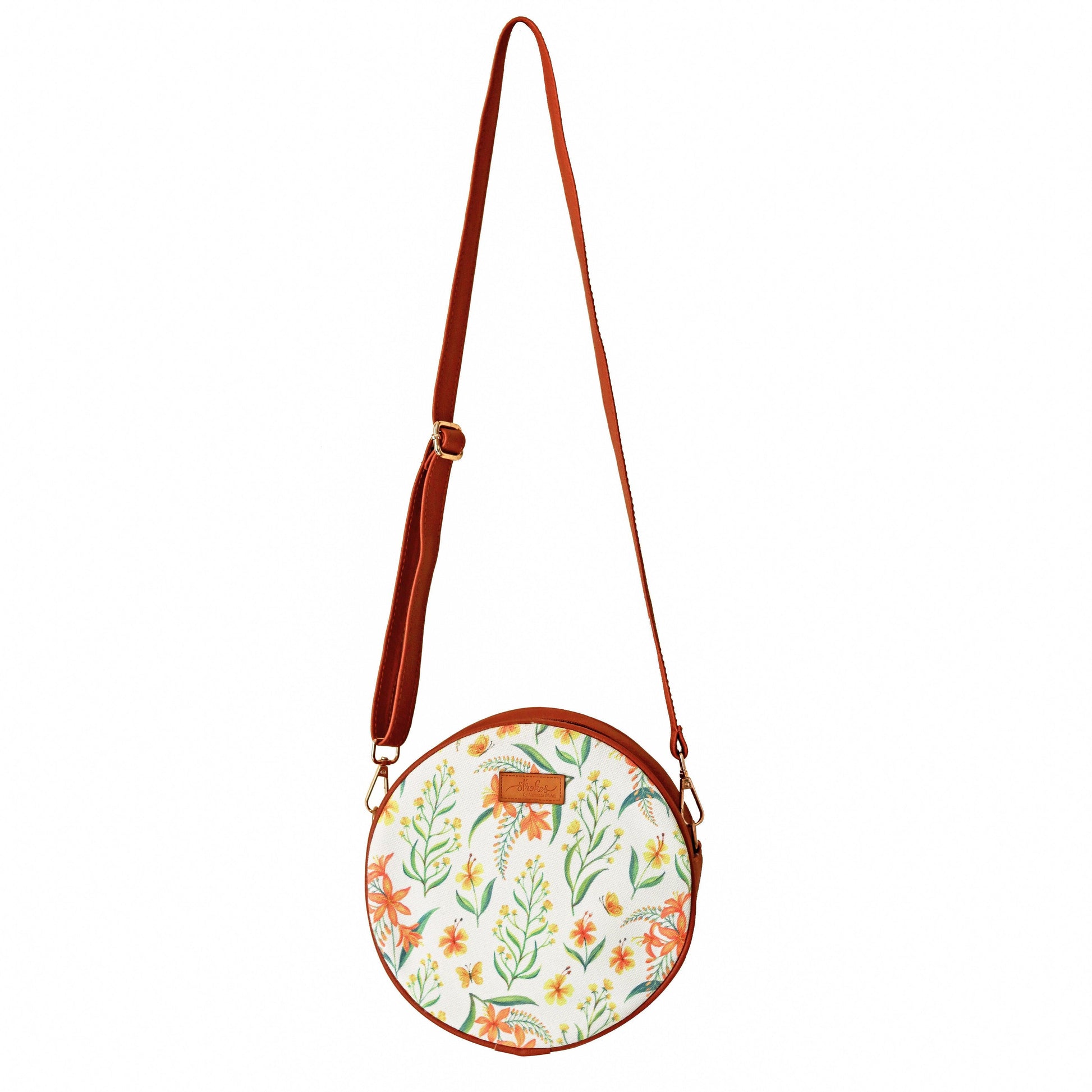 Summer Blossoms Orbit Sling Bag - Strokes by Namrata Mehta