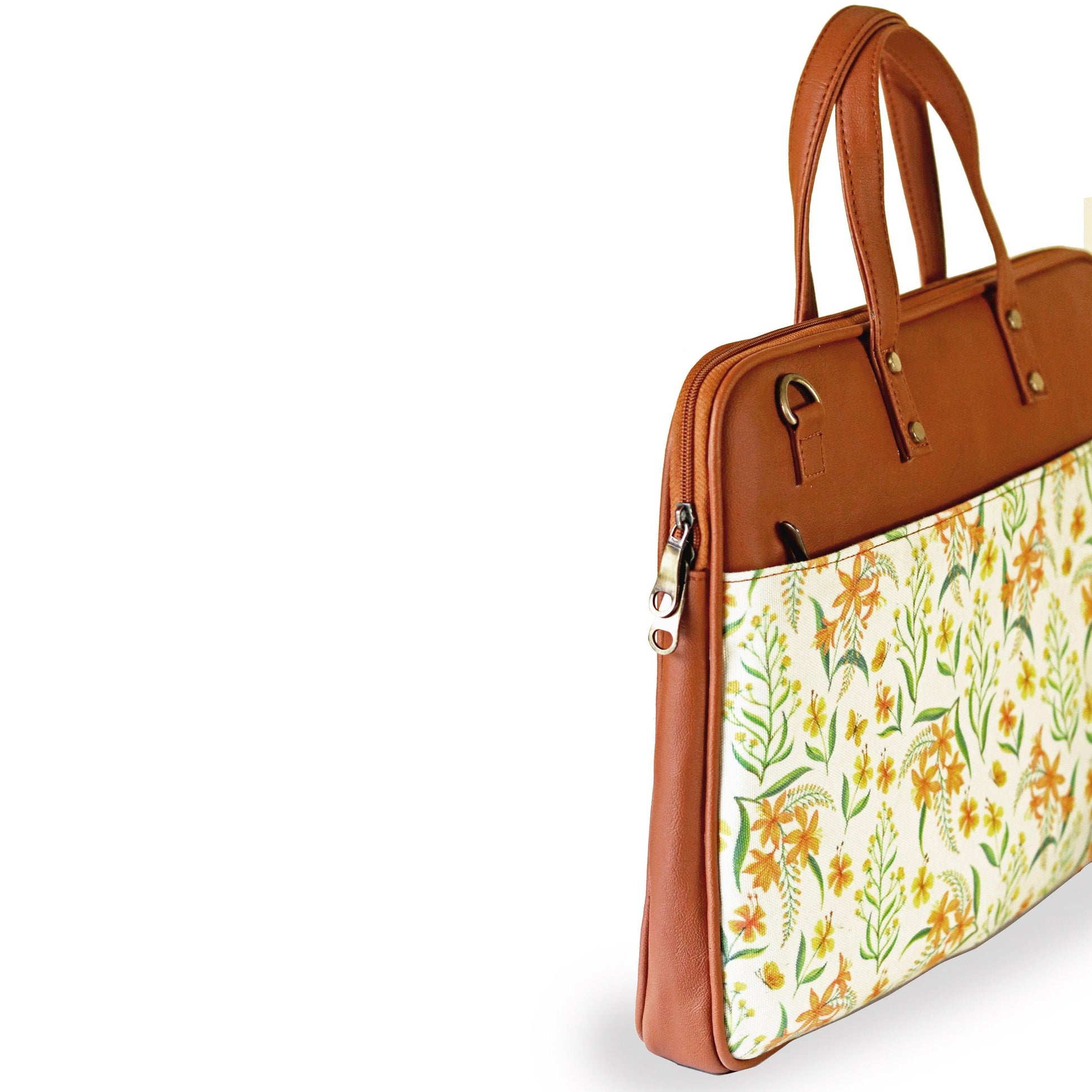 Summer Blossoms Women's Compact Laptop Bag - Strokes by Namrata Mehta