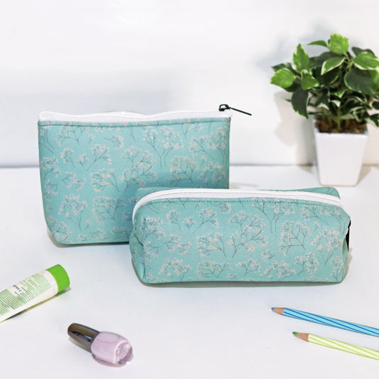 Baby Breaths Cosmetic Pouches - Set of 2 - Strokes by Namrata Mehta