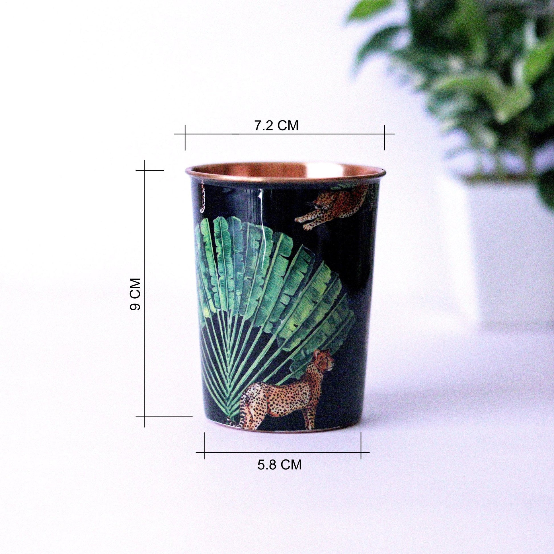 The Leopard Print Copper Tumblers - Set of 2 - Strokes by Namrata Mehta