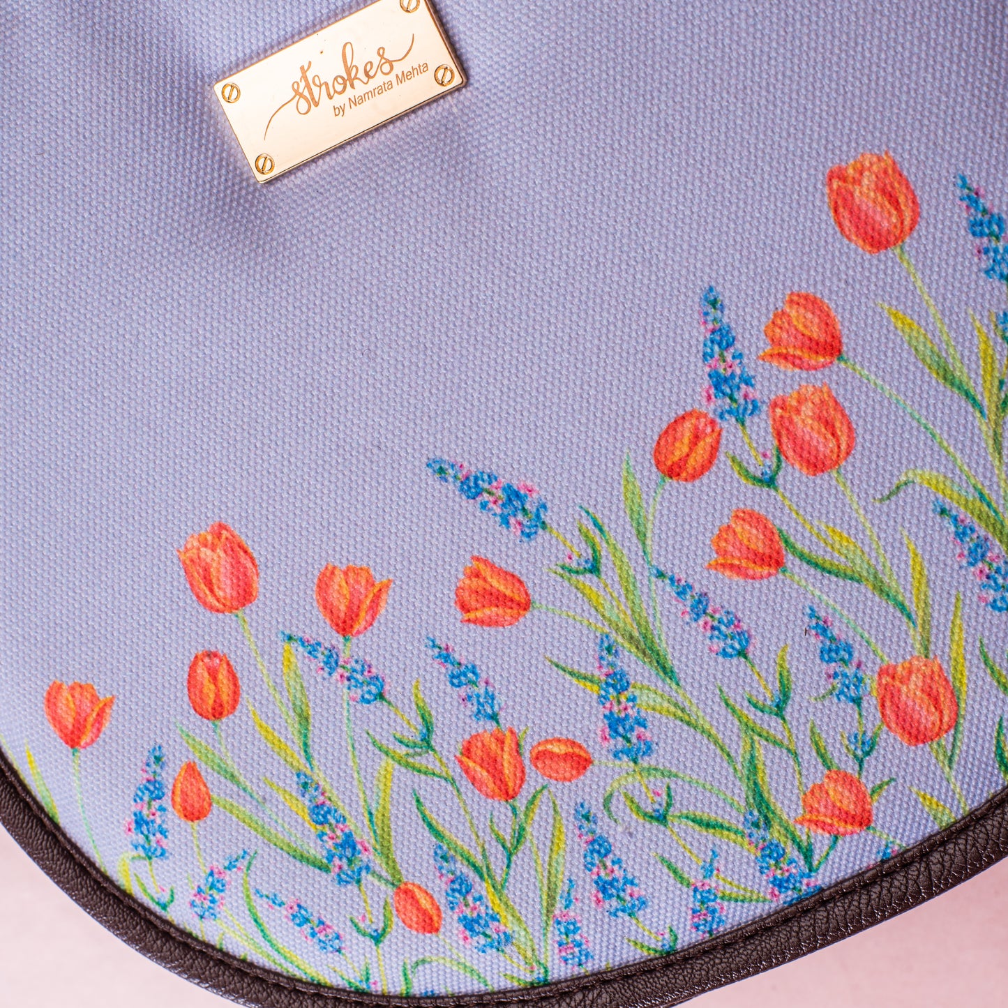 Tulips and Lavender Flap Sling Bag - Lavender