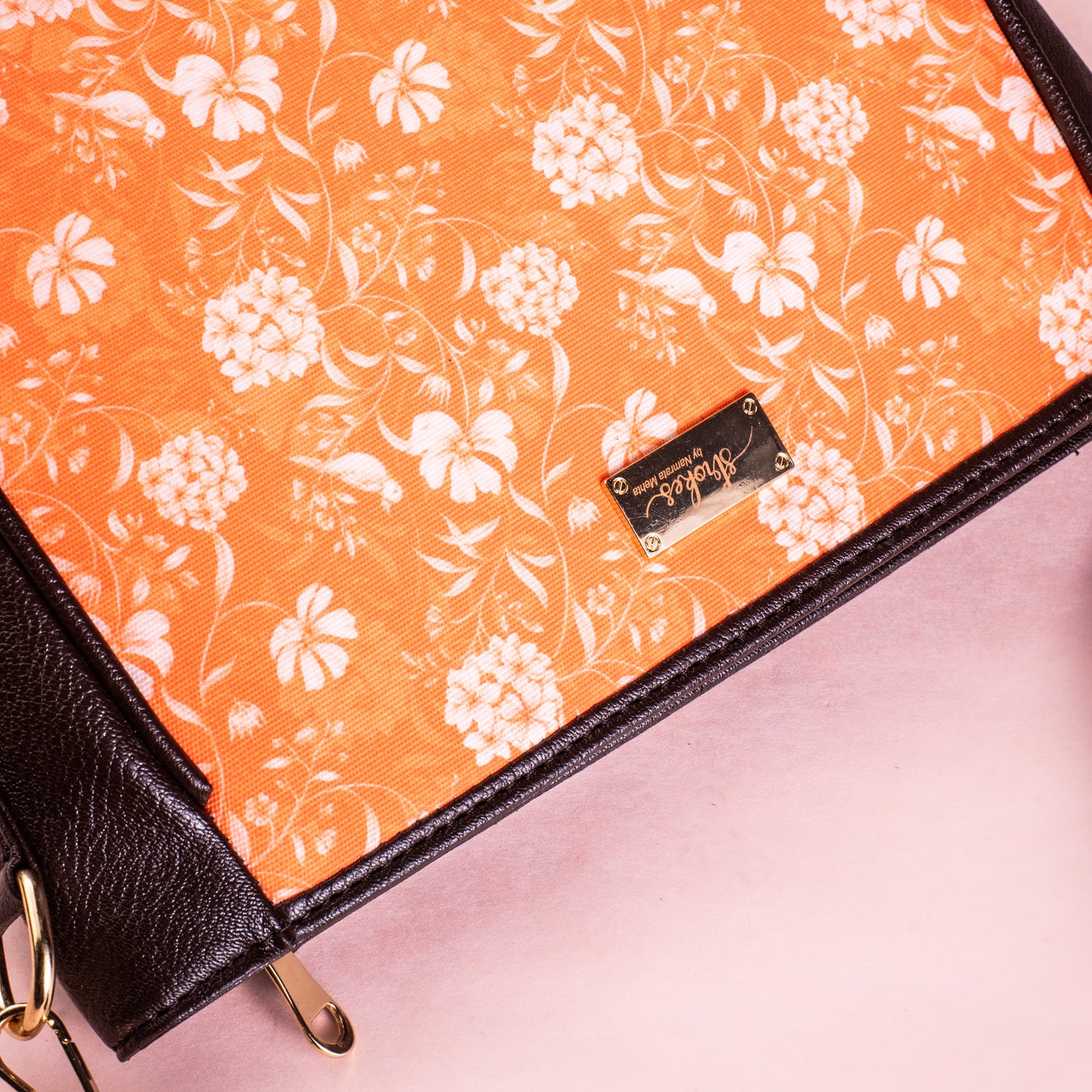 Vintage Blooms Orange Sling Bag