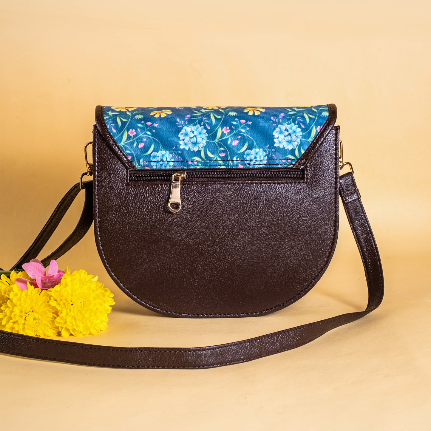 Vintage Blooms Flap Sling Bag