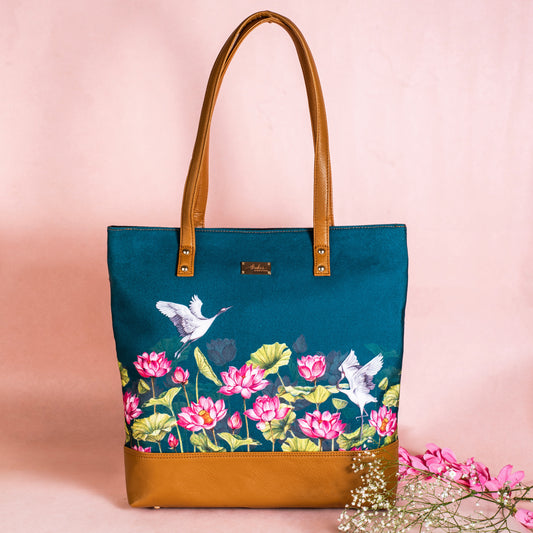 Lotus Field Tote Bag