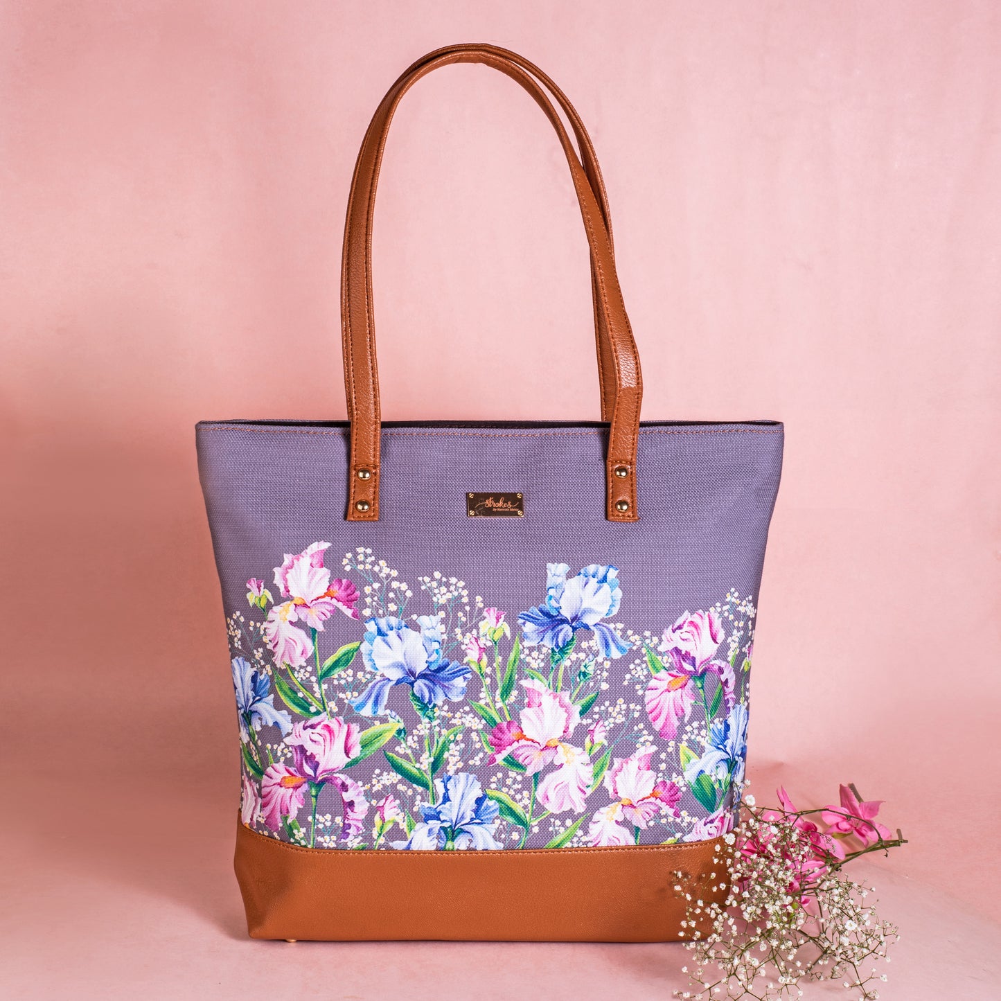 Grey Irises Tote Bag
