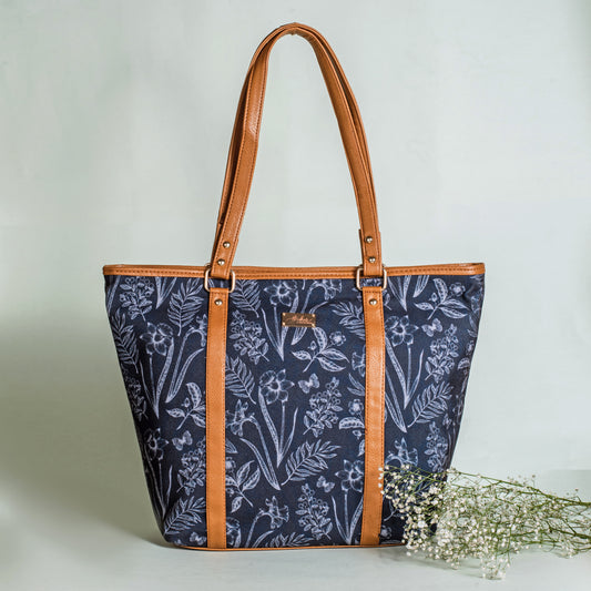 Black Blossoms Tote Bag