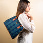 Regal Damask Blue Handbag