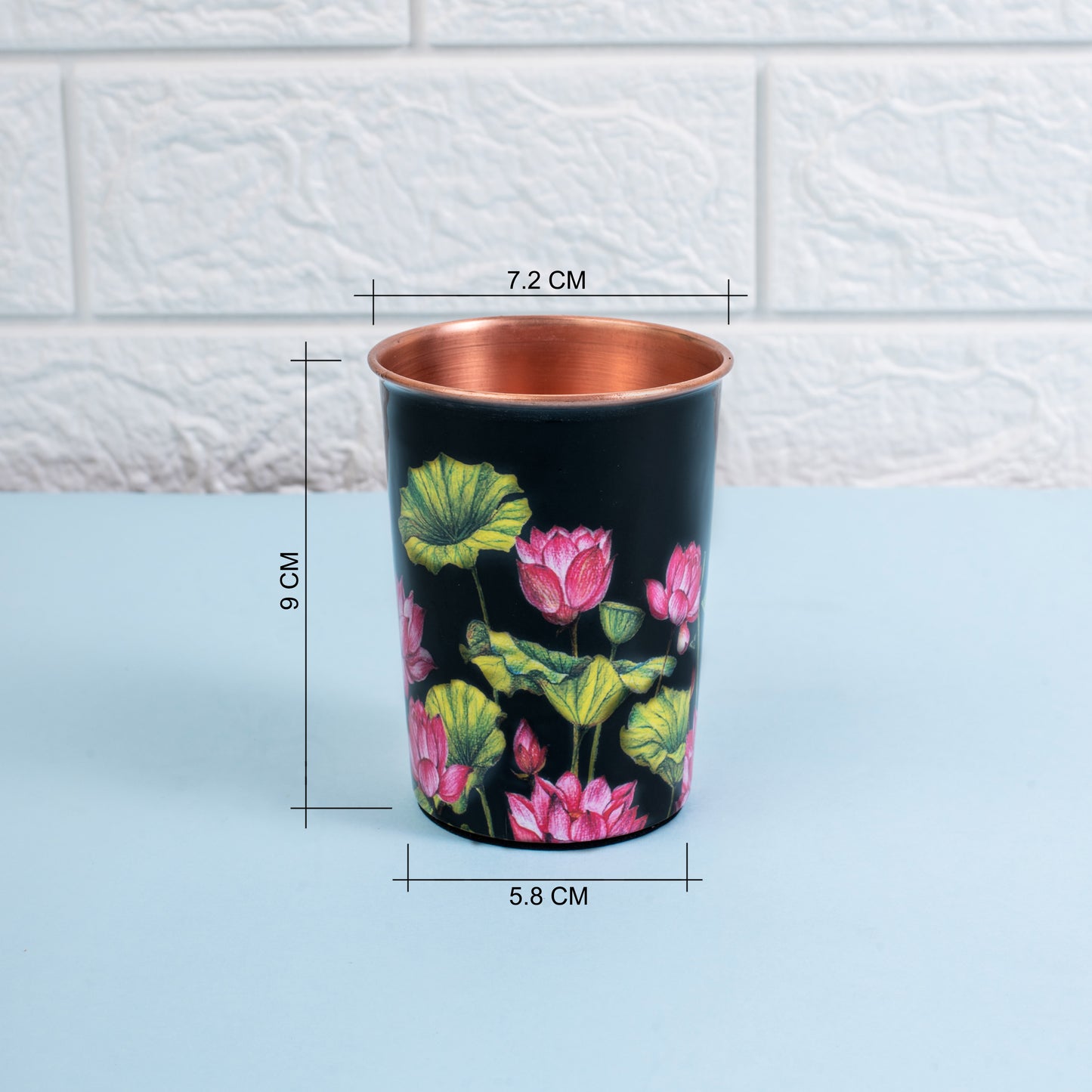 Lotus Field Copper Bottle and Tumblers - Gift Set