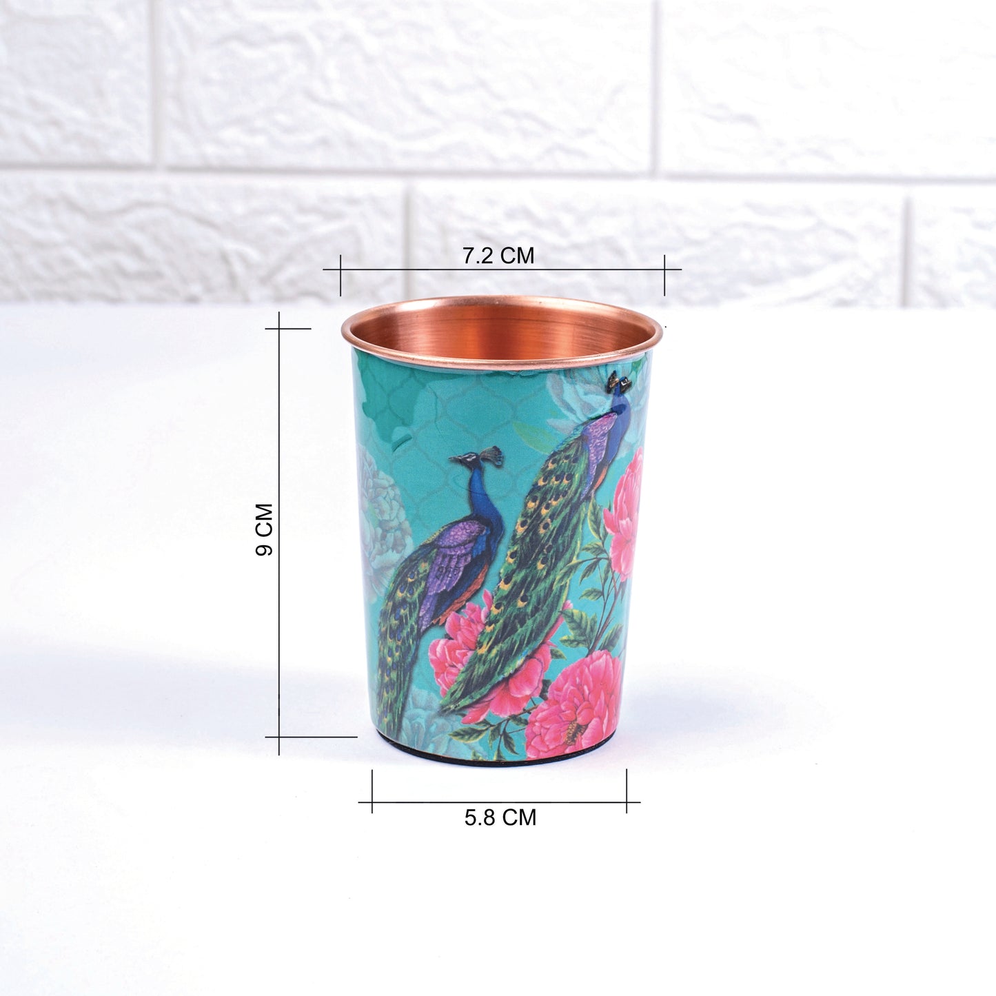 The Royal Peacock Copper Tumblers - Set of 2