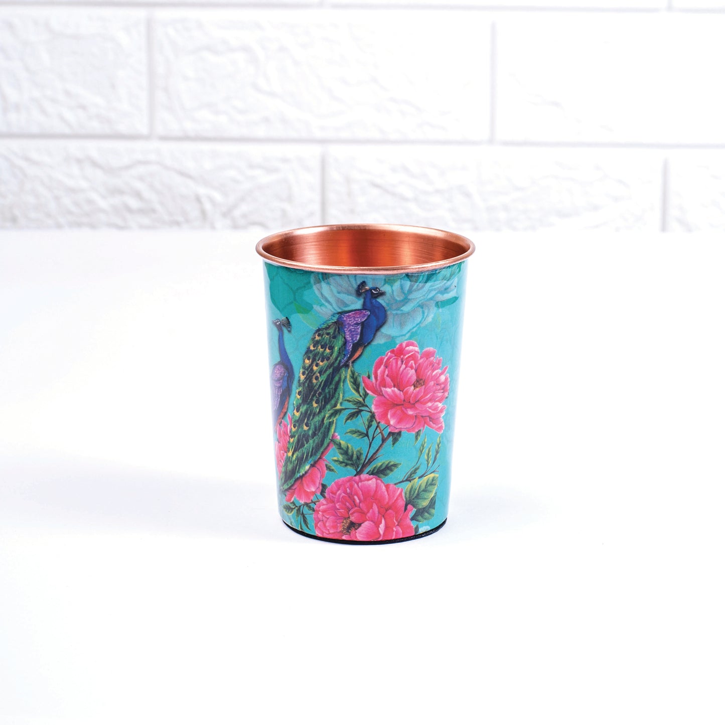 The Royal Peacock Copper Bottle and Tumbler Set