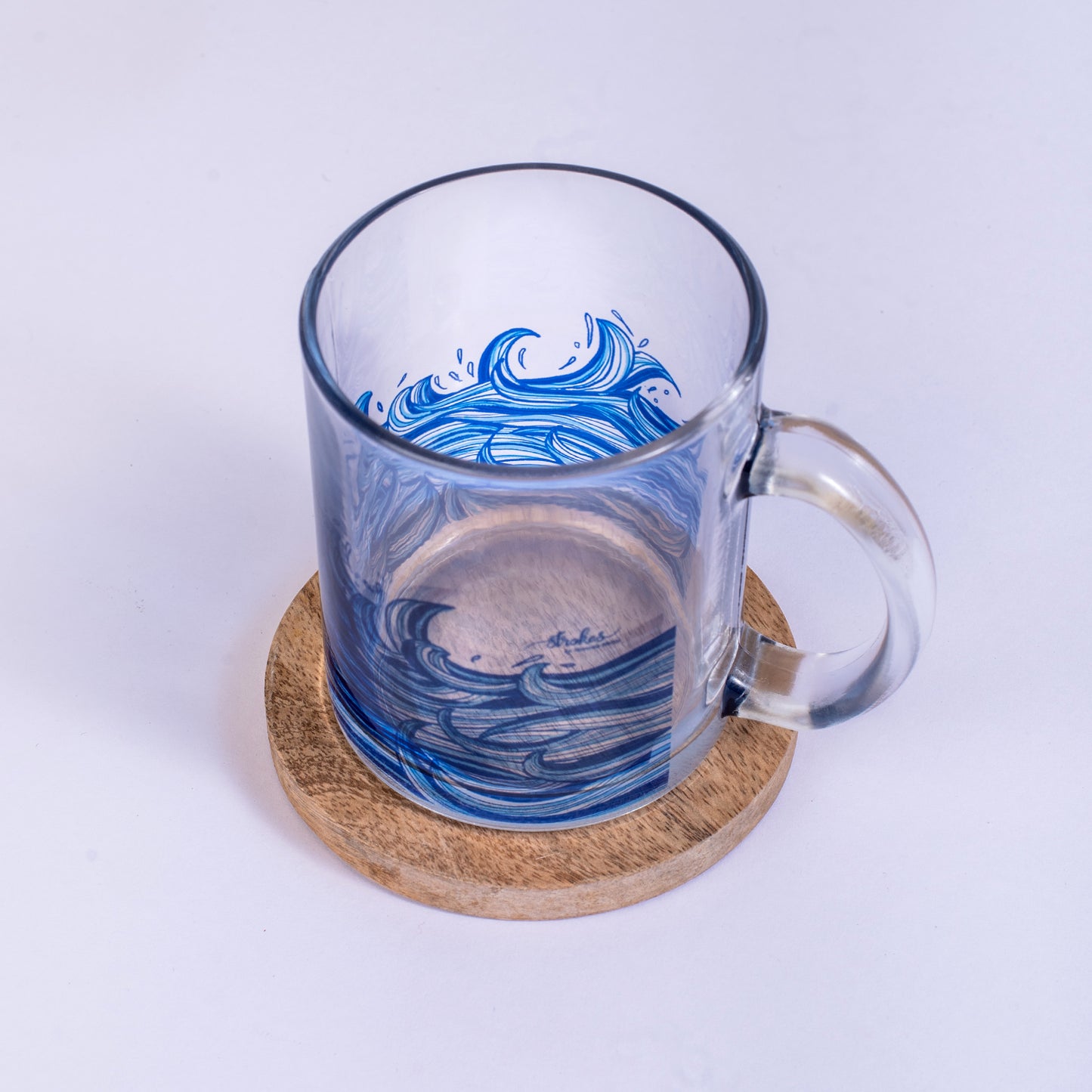 Wondrous waves glass mug