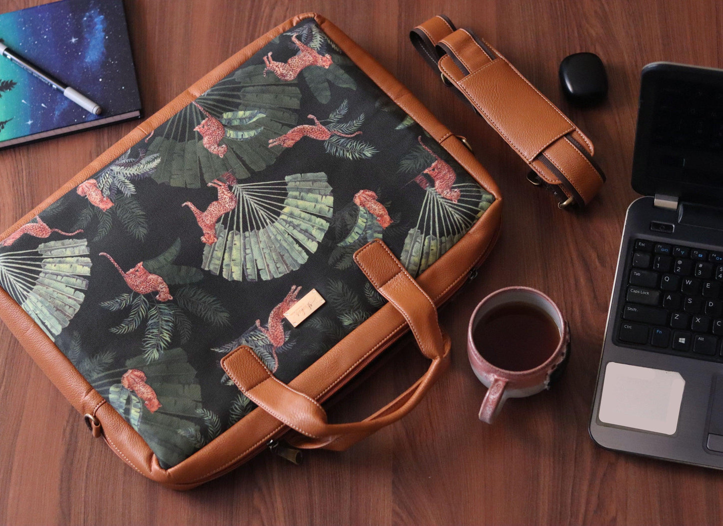 Leopard Print Women's Laptop Bag - Strokes by Namrata Mehta