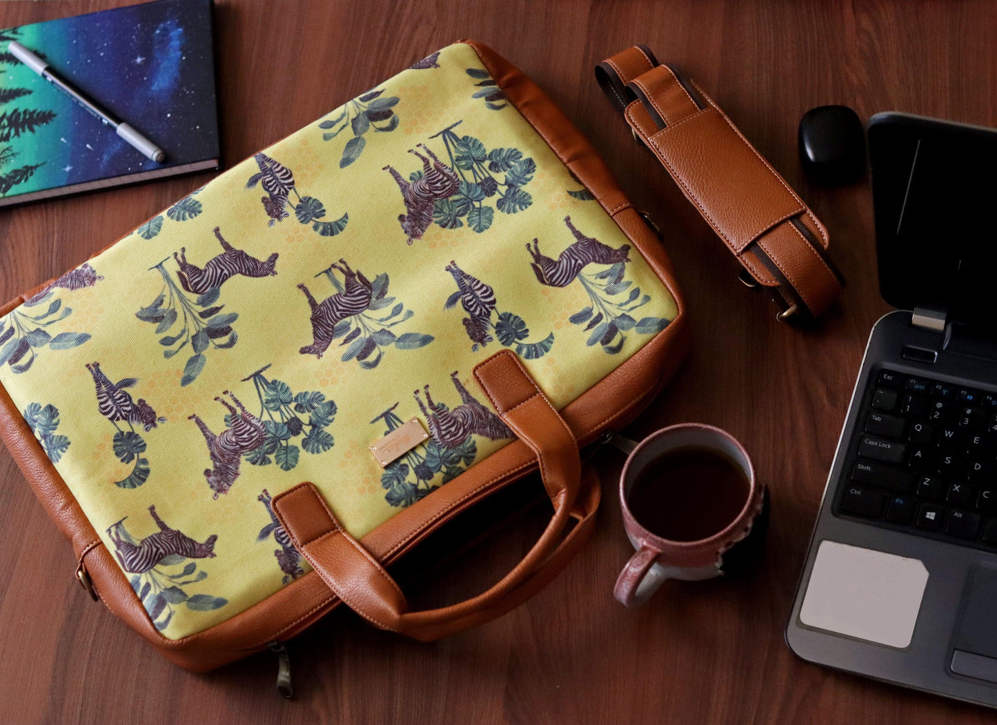 Zebra Print Women's Laptop Bag - Strokes by Namrata Mehta