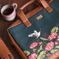 Lotus Field Women's Laptop Bag - Strokes by Namrata Mehta