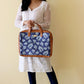 Blue Floral Women's Laptop Bag - Strokes by Namrata Mehta