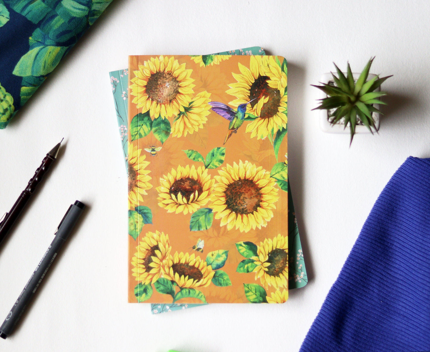 The Sunflower Field Notebook - Orange - Strokes by Namrata Mehta