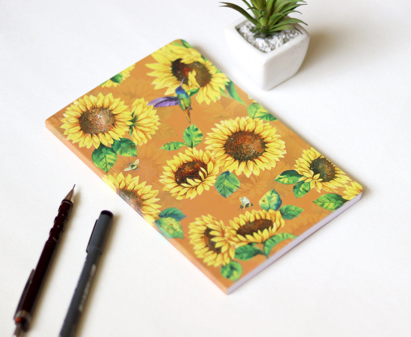 The Sunflower Field Notebook - Orange - Strokes by Namrata Mehta