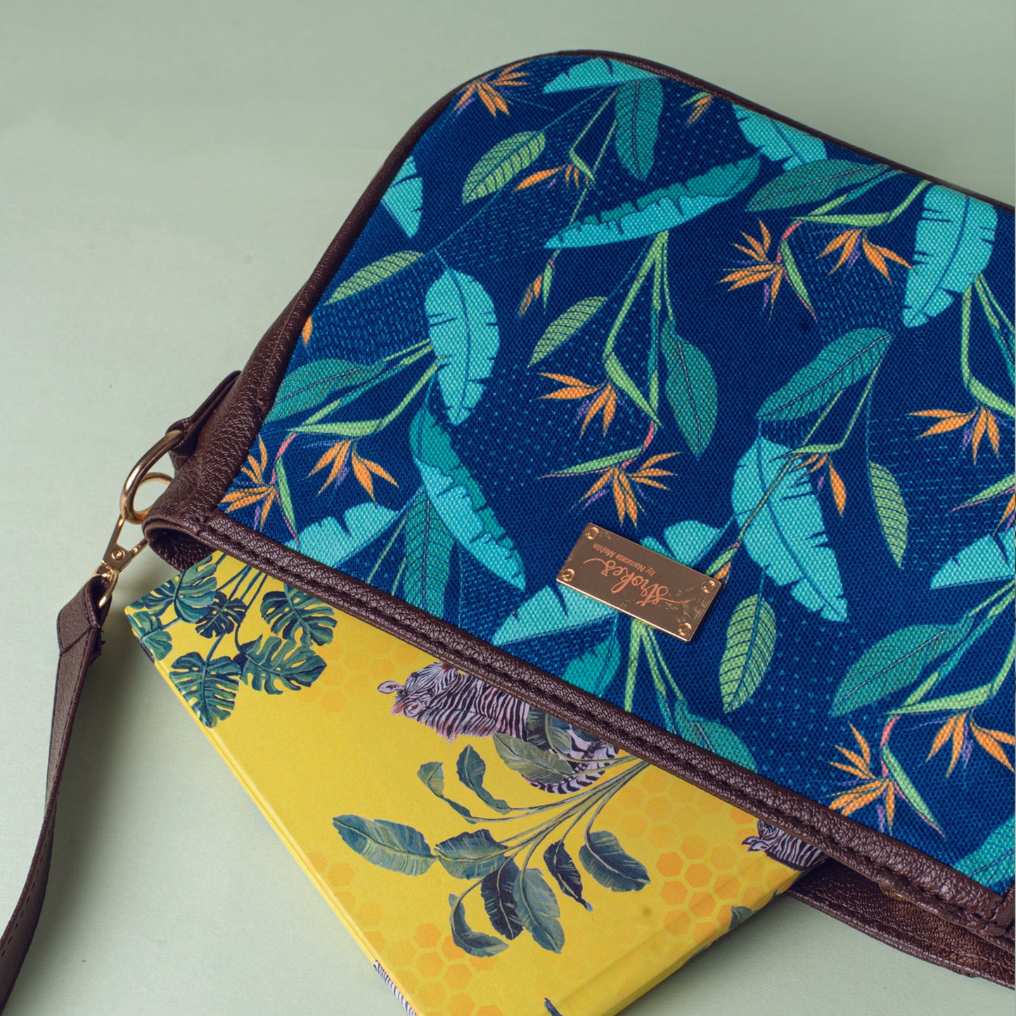 Birds of Paradise Blue Sling Bag