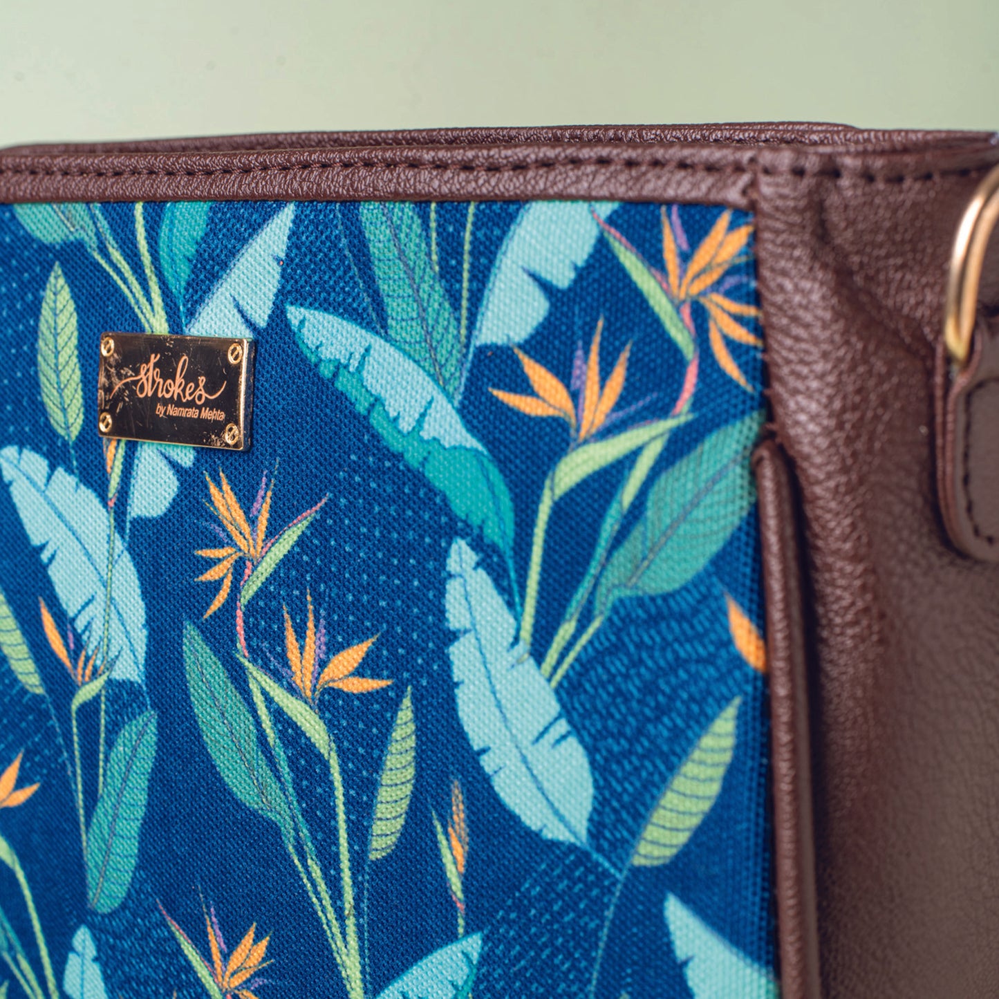 Birds of Paradise Blue Sling Bag