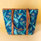 Birds of Paradise Blue Tote Bag